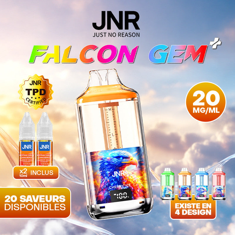 Puff Falcon GEM⁺ 30K 950mAh 22ml 20mg - JNR